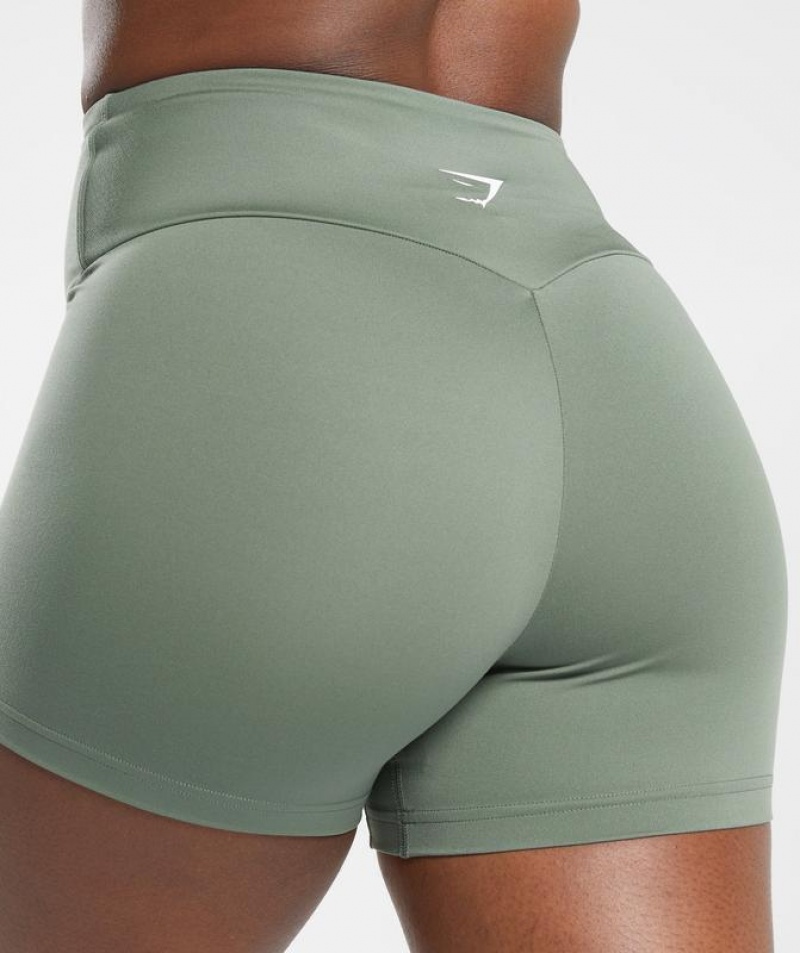 Short Gymshark Entrenamiento Tight Shorts Verde | LPHIU1347