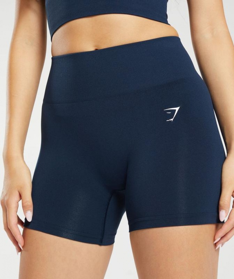 Short Gymshark Everyday Seamless Shorts Azules | ITMLU7082