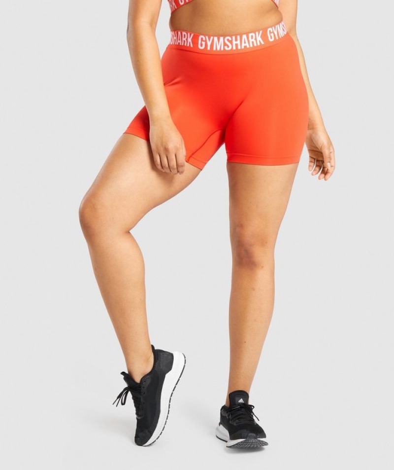 Short Gymshark Fit Seamless Shorts Naranjas | WQABF4738