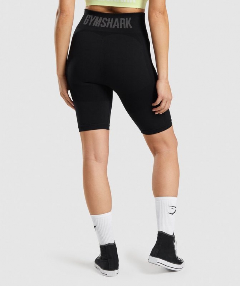 Short Gymshark Flex Cycling Shorts Black/Charcoal | QNCZG5637