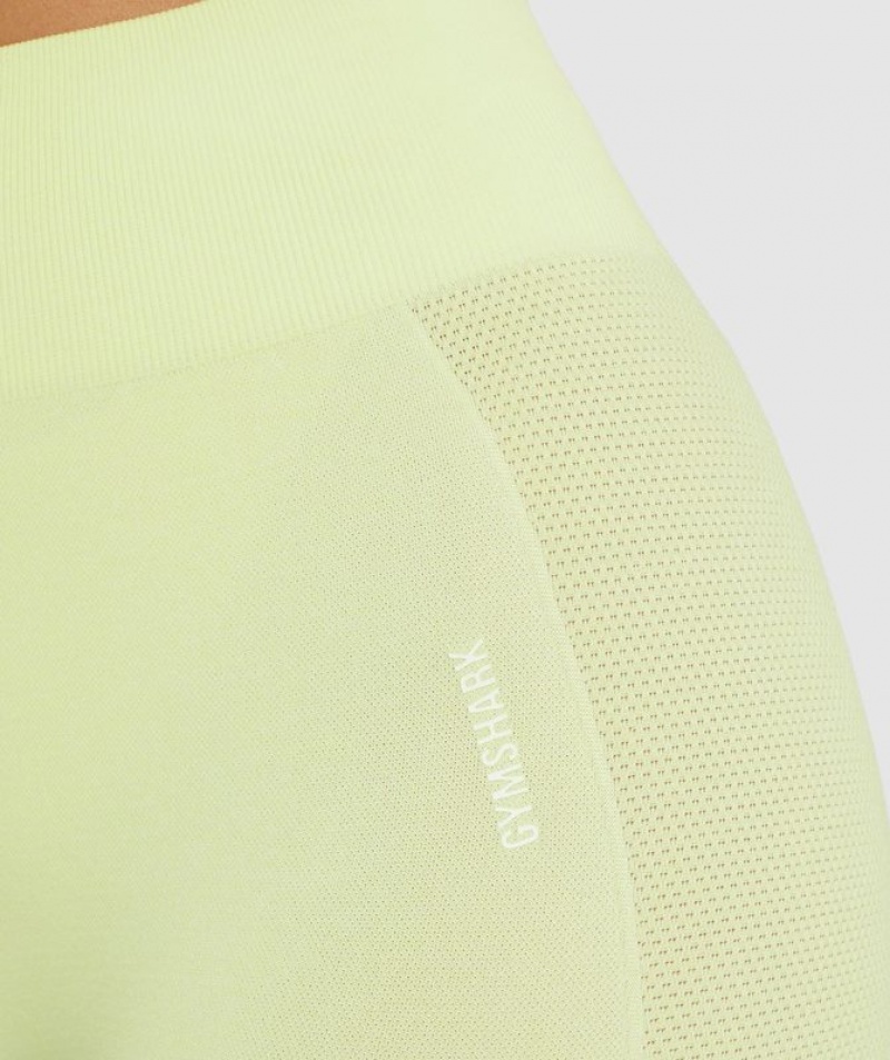 Short Gymshark Flex Cycling Shorts Verde Claro | XZMKJ1632