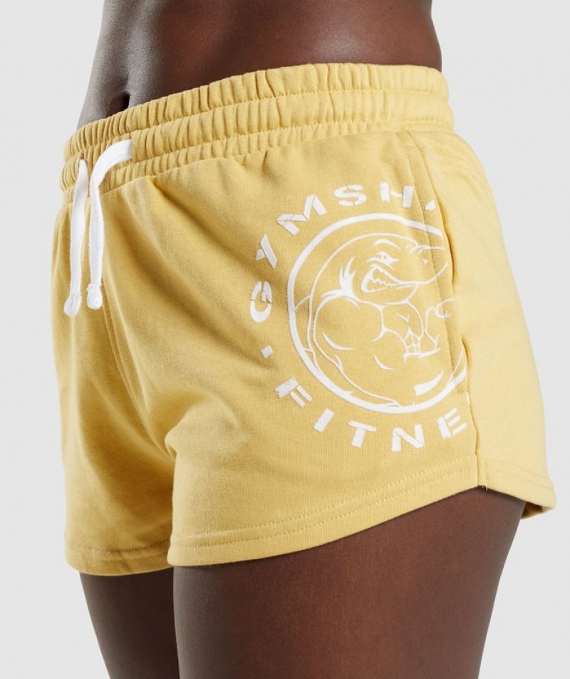 Short Gymshark Legacy Estampadas Shorts Amarillo | YNQVA2793