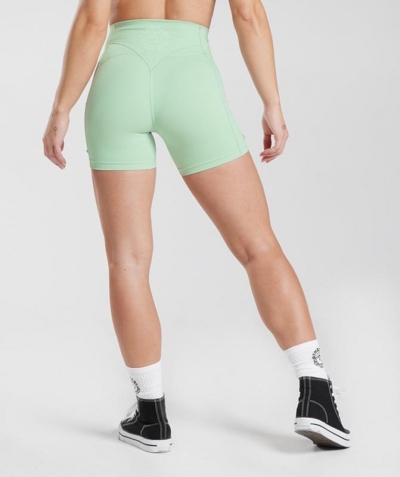 Short Gymshark Legacy Ruched Tight Shorts Verde | WMLTG2019