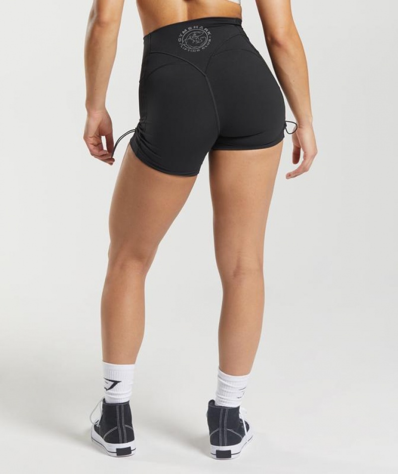 Short Gymshark Legacy Ruched Tight Shorts Negras | KDOAI9240