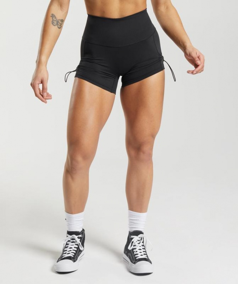 Short Gymshark Legacy Ruched Tight Shorts Negras | KDOAI9240