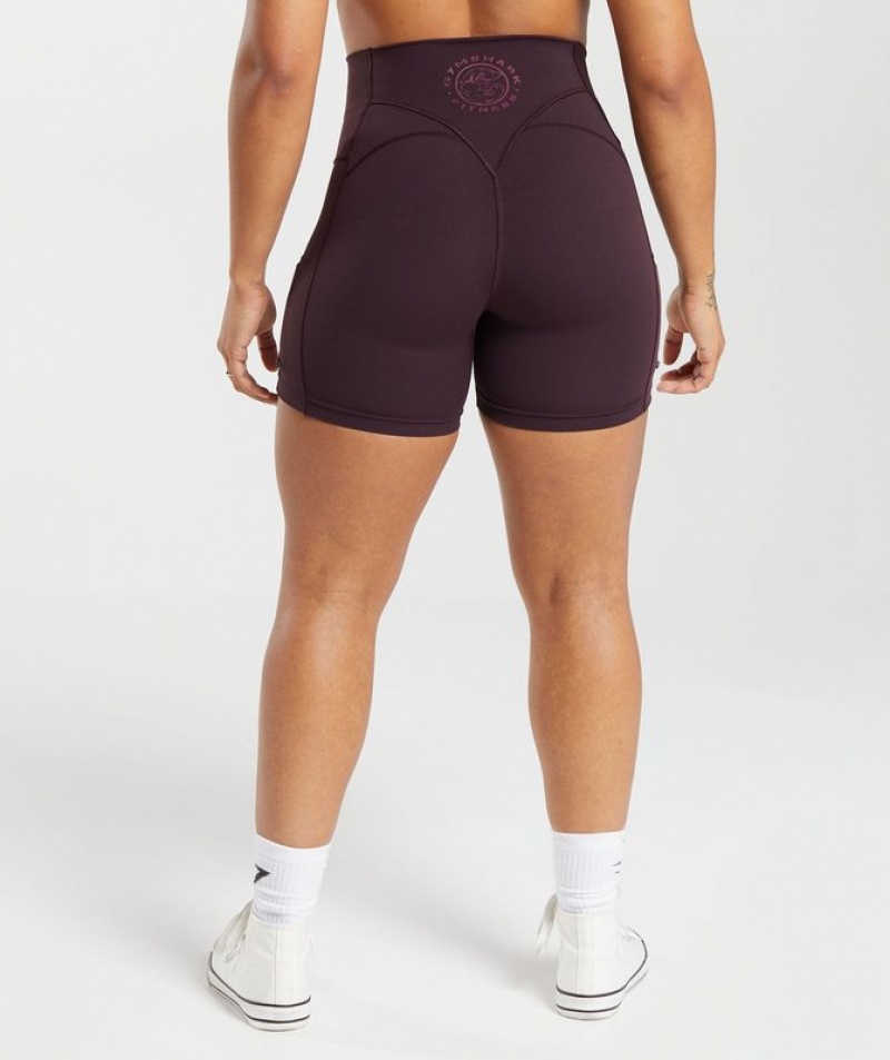 Short Gymshark Legacy Tight Shorts Marrones | IWPFK9086