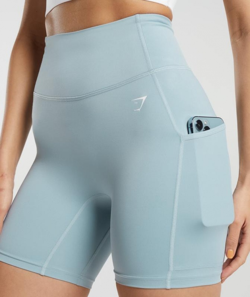 Short Gymshark Pocket Shorts Azules | DMGCV6287