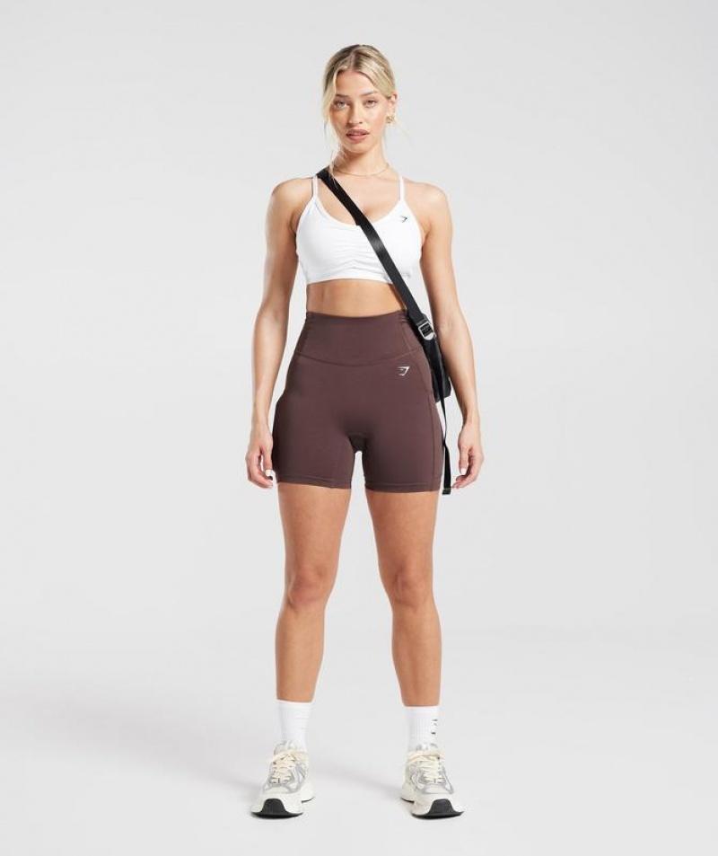 Short Gymshark Pocket Shorts Chocolate Marrones | VONET0756