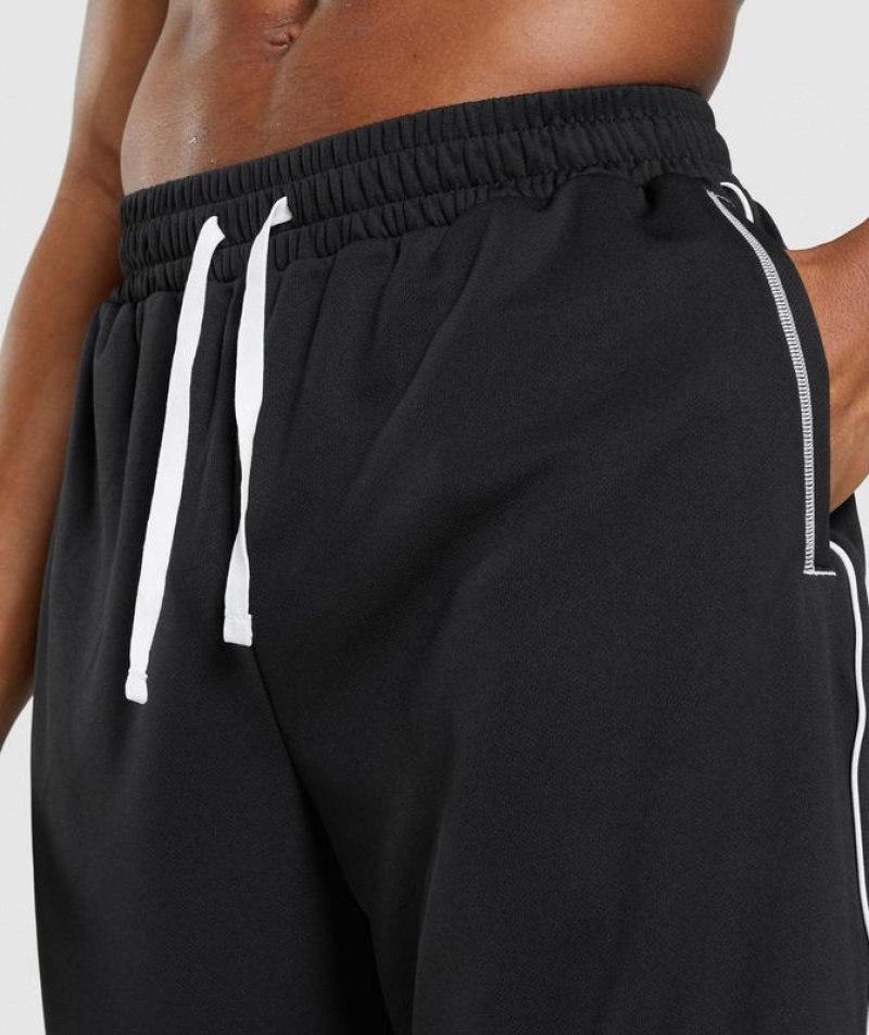 Short Gymshark Recess Basketball Shorts Black/White | GKRJZ1204