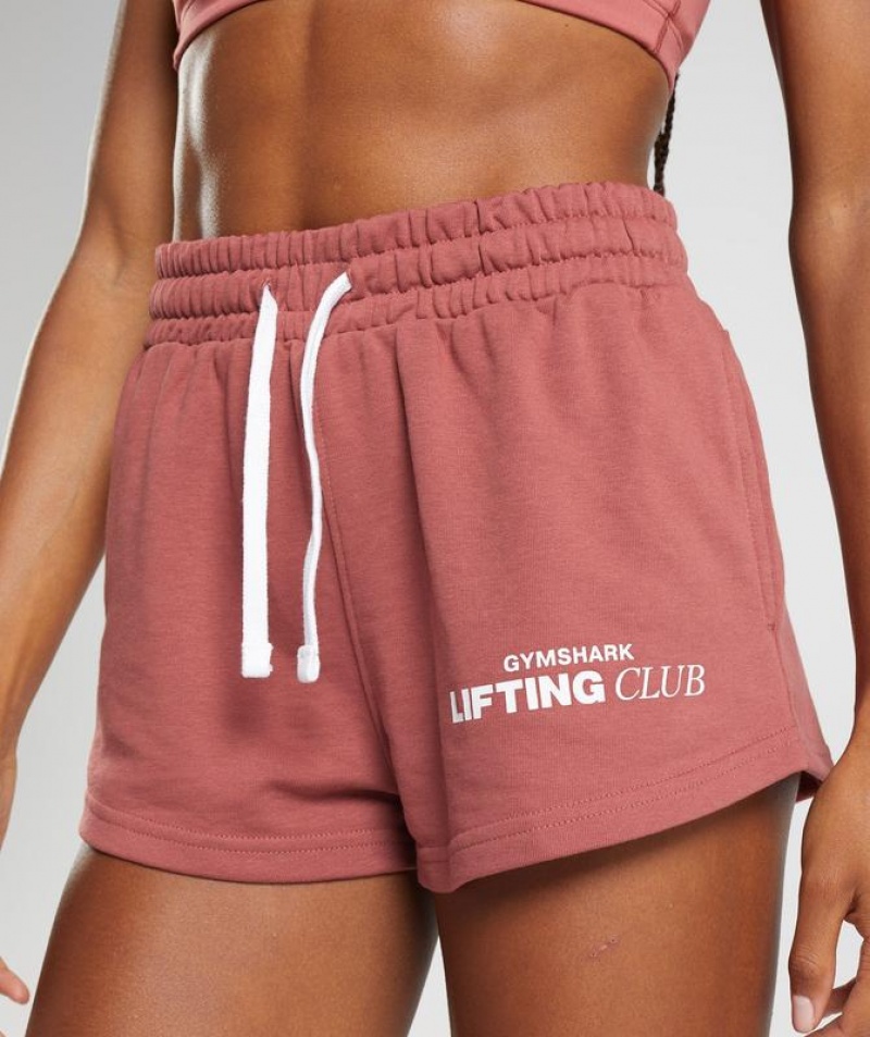 Short Gymshark Social Club Shorts Rosas Marrones | TWCGS3127