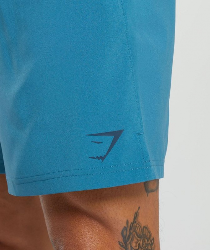 Short Gymshark Strike Shorts Azules | DBQJE8629