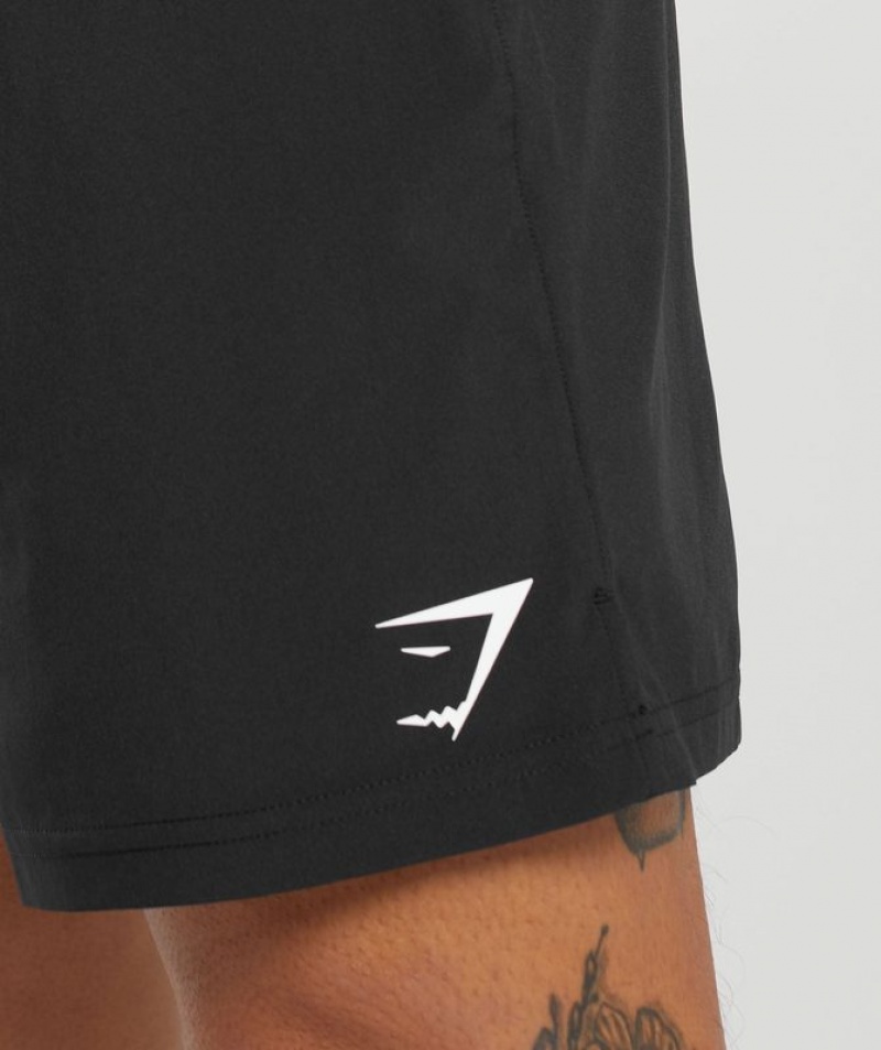 Short Gymshark Strike Shorts Negras | ZDVJP7321