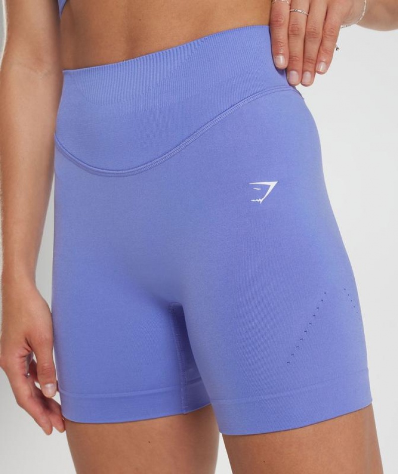 Short Gymshark Sweat Seamless Shorts Azules | KYTAC3296