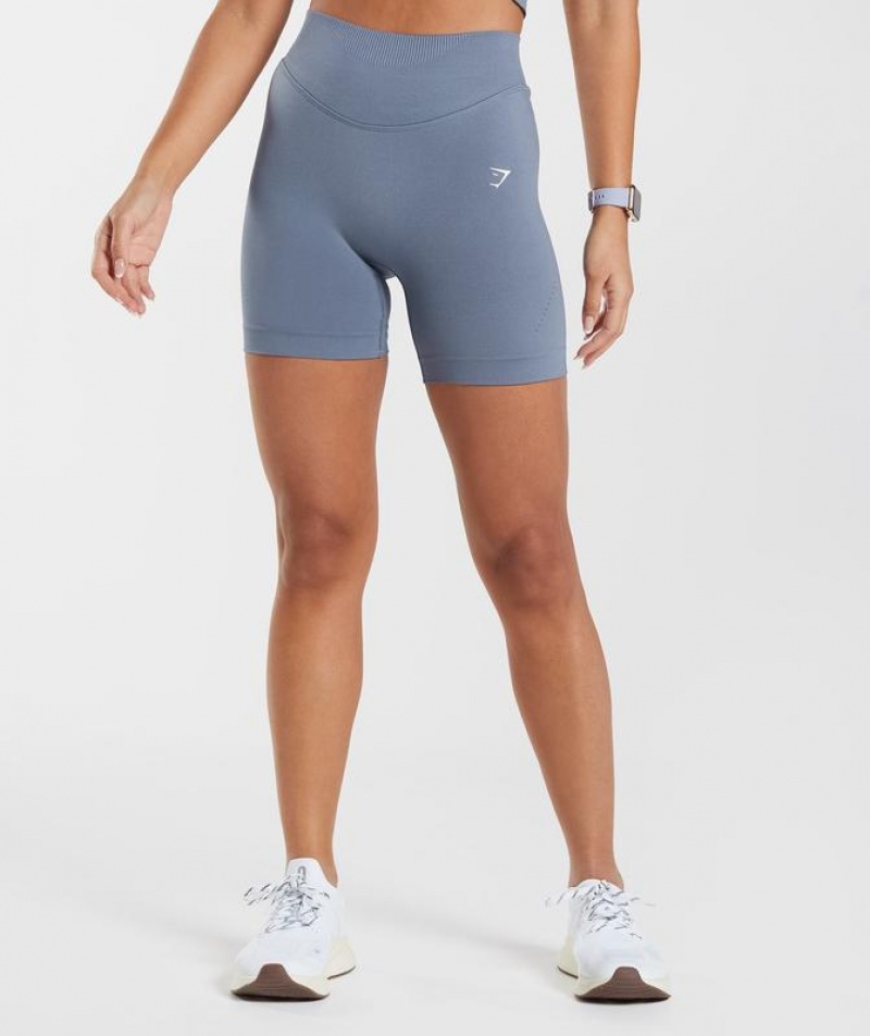 Short Gymshark Sweat Seamless Shorts Azules | ELAMI9043