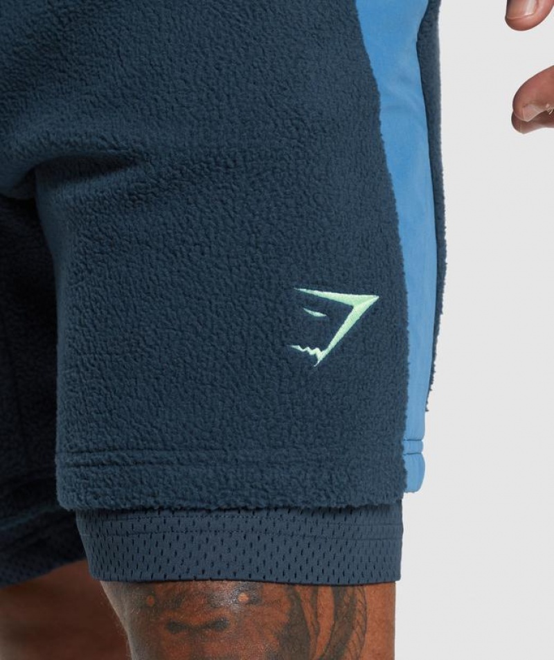 Short Gymshark Vibes Shorts Azules | TEURJ4719