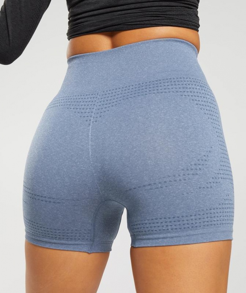 Short Gymshark Vital Seamless 2.0 Shorts Azules | IRYUA6034