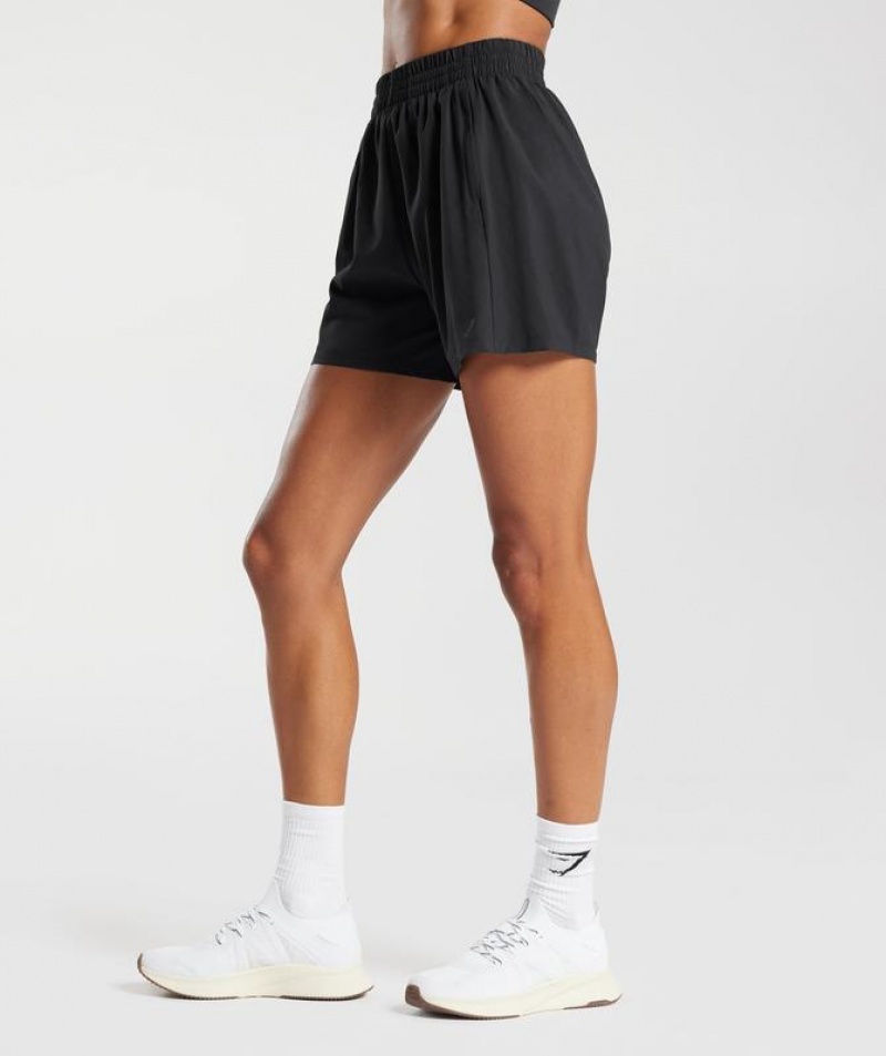 Short Gymshark Woven Pocket Shorts Negras | KTWAD1982