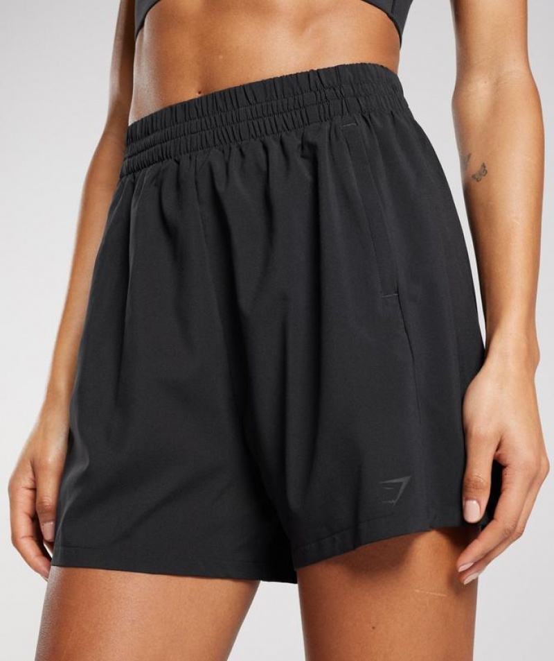 Short Gymshark Woven Pocket Shorts Negras | KTWAD1982