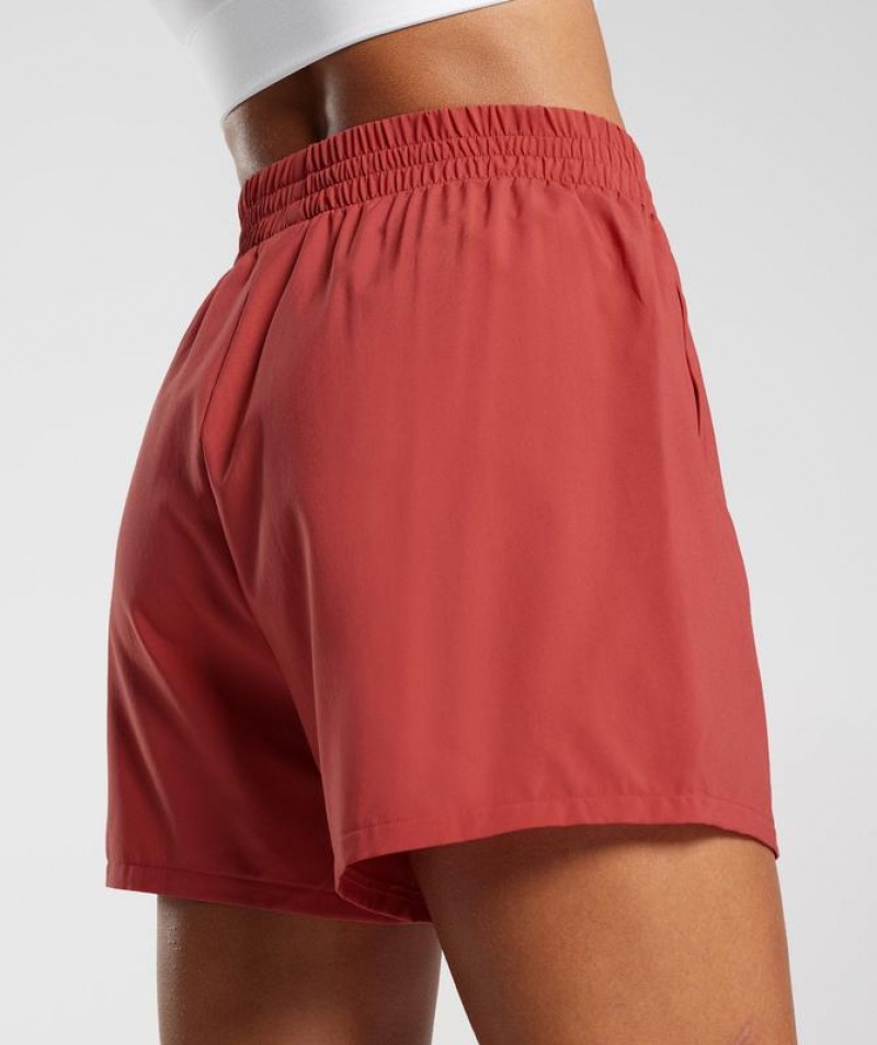 Short Gymshark Woven Pocket Shorts Rojas | ZFVHI4397