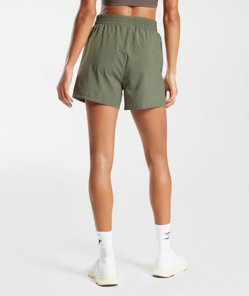 Short Gymshark Woven Pocket Shorts Verde Oliva | TWQYJ0875