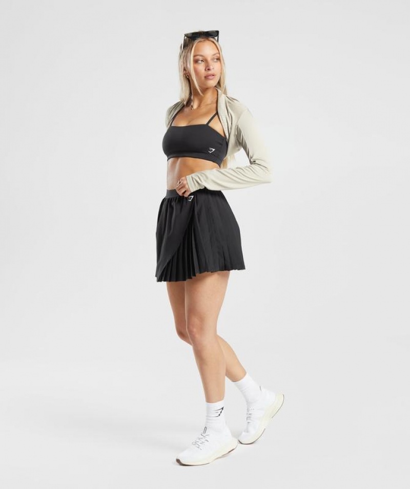 Skort Gymshark Plisado Skort Negras | ZOXTQ6931