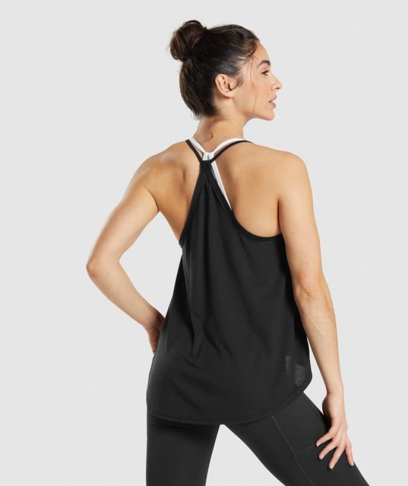 Sleeveless Top Gymshark Super Soft Tank Negras | SBDLO7894