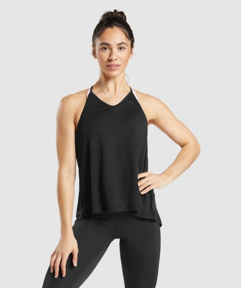 Sleeveless Top Gymshark Super Soft Tank Negras | SBDLO7894