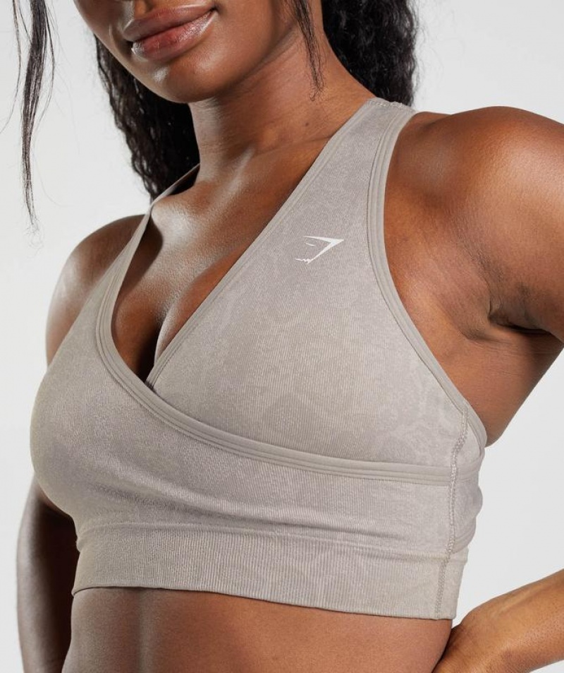 Sports Bras Gymshark Adapt Animal Seamless Sports Bra Gris | AFJIQ2931