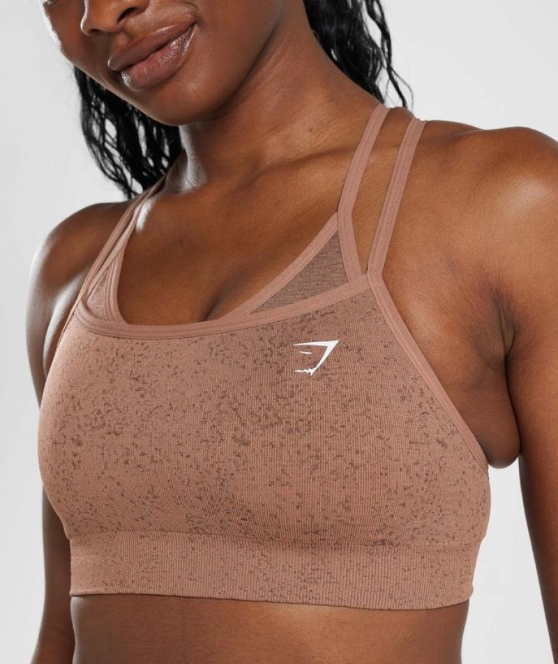 Sports Bras Gymshark Adapt Fleck Seamless Sports Bra Marrones | MQFOJ6475