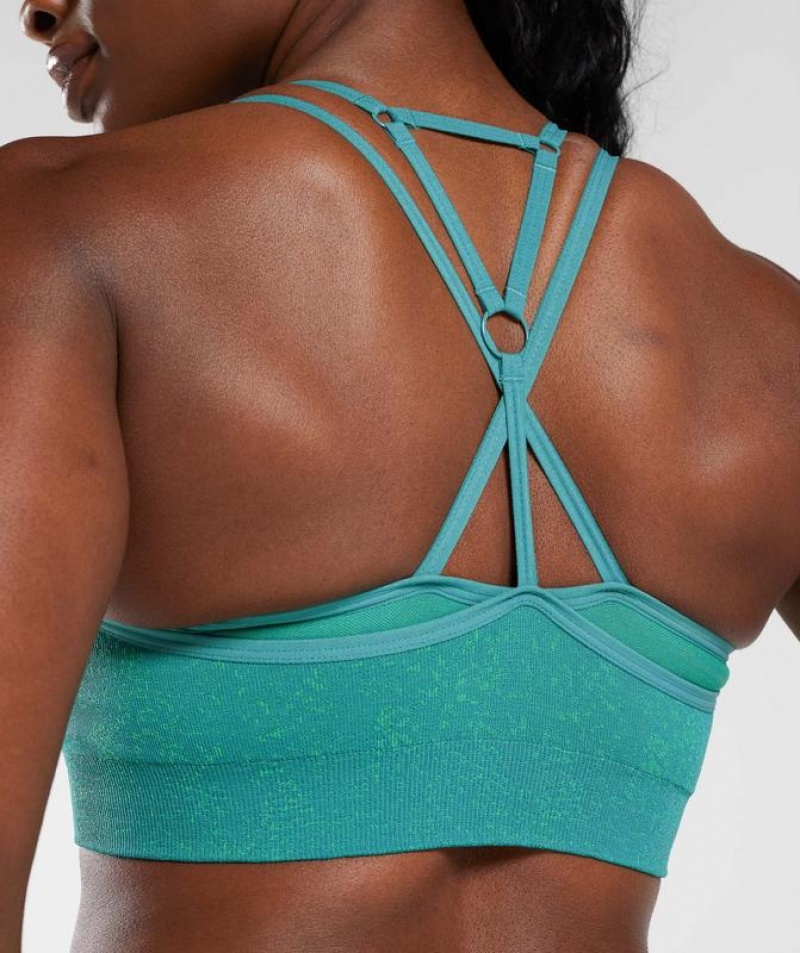 Sports Bras Gymshark Adapt Fleck Seamless Sports Bra Verde | GVBSW2798