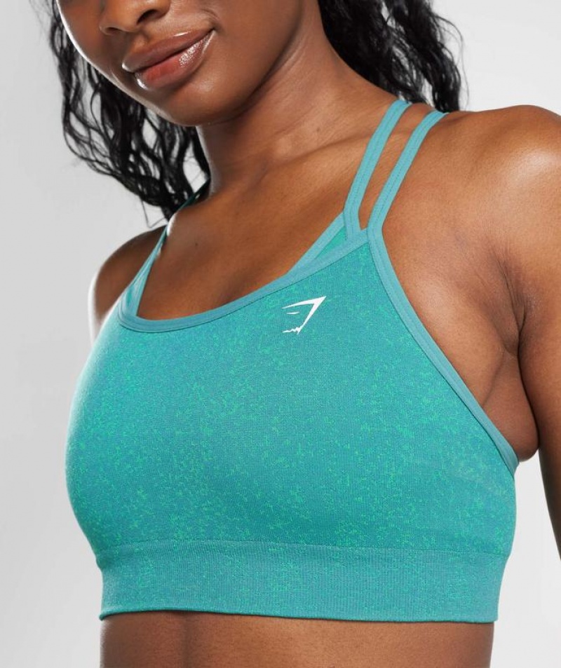 Sports Bras Gymshark Adapt Fleck Seamless Sports Bra Verde | GVBSW2798