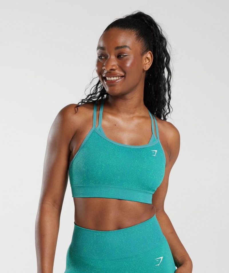 Sports Bras Gymshark Adapt Fleck Seamless Sports Bra Verde | GVBSW2798