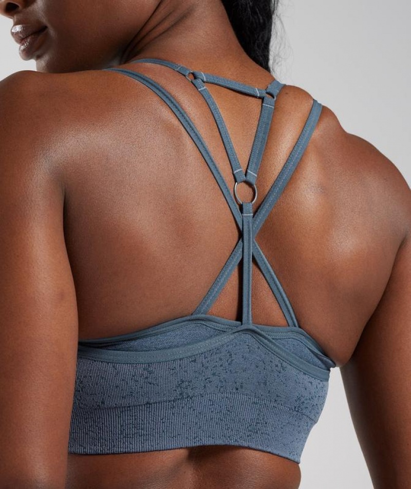 Sports Bras Gymshark Adapt Fleck Seamless Sports Bra Azules | JYKDR5369