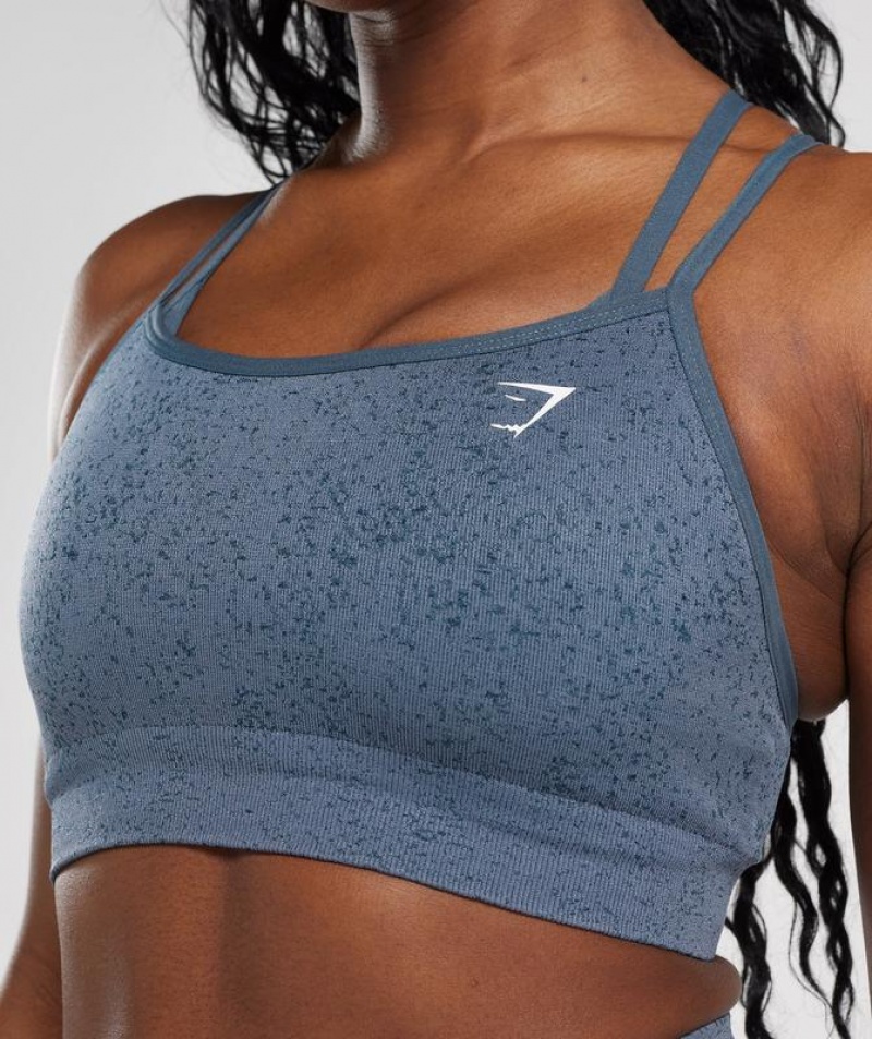 Sports Bras Gymshark Adapt Fleck Seamless Sports Bra Azules | JYKDR5369