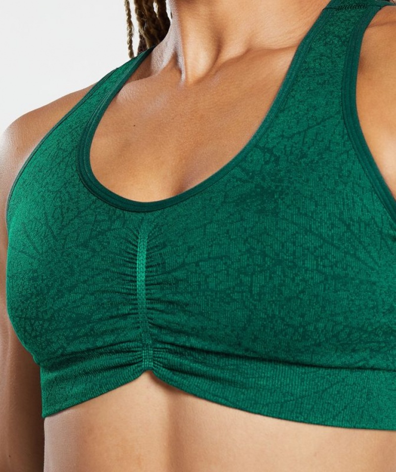 Sports Bras Gymshark Adapt Pattern Seamless Longline Bra Verde | LGJVR4579