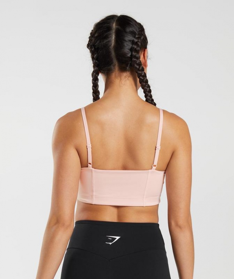 Sports Bras Gymshark Bandeau Sports Bra Rosas | HJWCZ8236