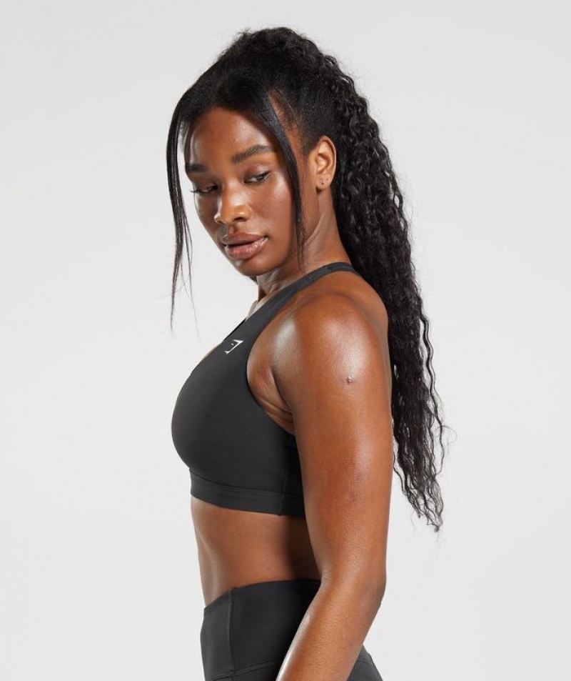 Sports Bras Gymshark Crossover Sports Bra Negras | WQJTK0918