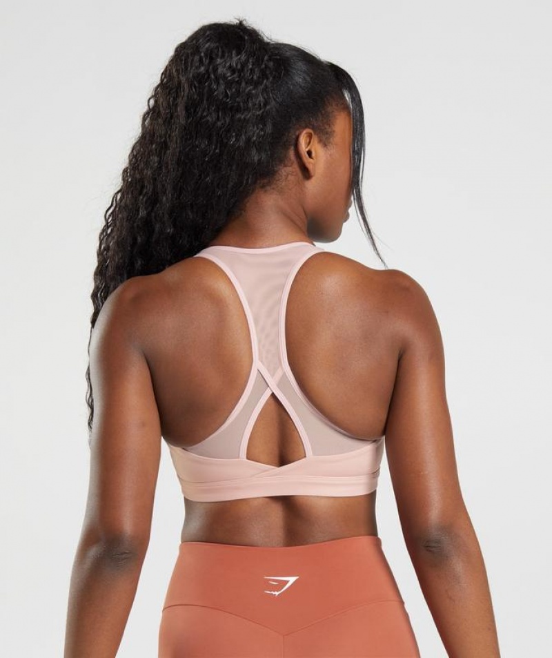 Sports Bras Gymshark Crossover Sports Bra Rosas | FHNCY7296