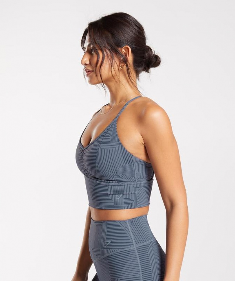 Sports Bras Gymshark Elevate Longline Sports Bra Azules | BCQAL7416