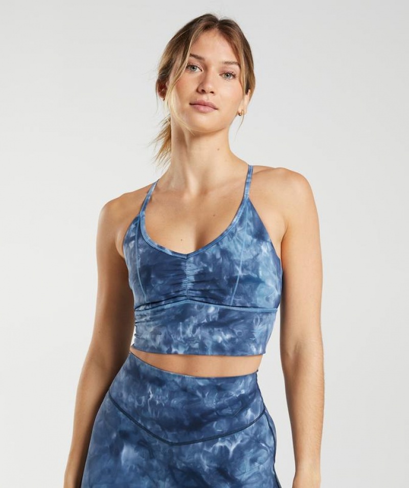 Sports Bras Gymshark Elevate Longline Sports Bra Azules | CFVQU3860