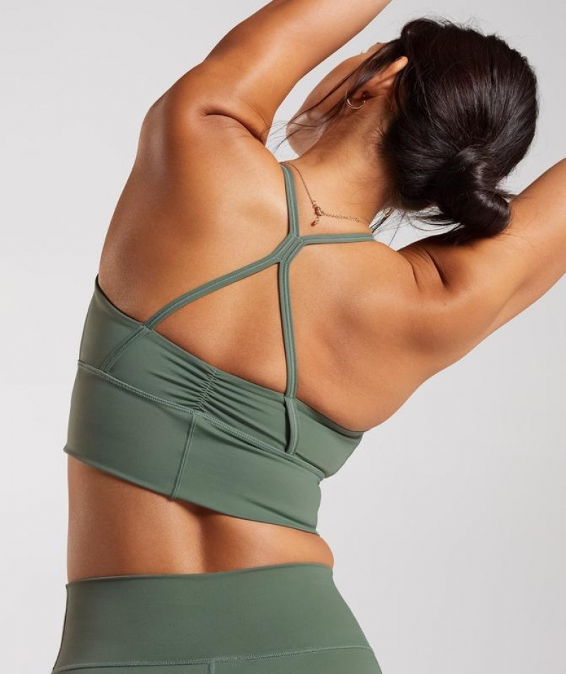 Sports Bras Gymshark Elevate Longline Sports Bra Verde | FSXTJ0789