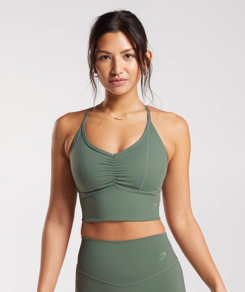 Sports Bras Gymshark Elevate Longline Sports Bra Verde | FSXTJ0789