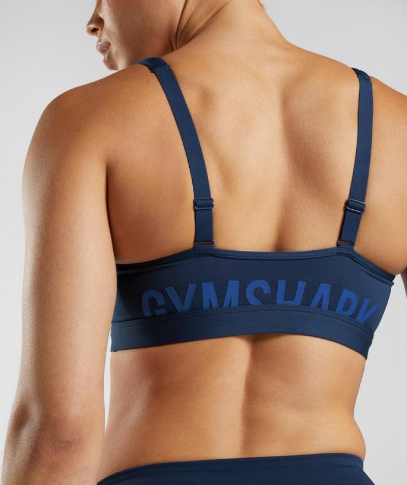 Sports Bras Gymshark Fraction Sports Bra Azul Marino | XIWZV8207