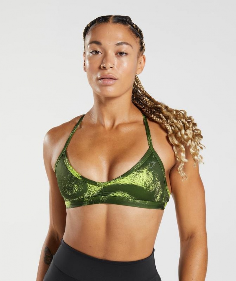 Sports Bras Gymshark GS Power Minimal Sports Bra Verde Oliva | BYZDQ9405