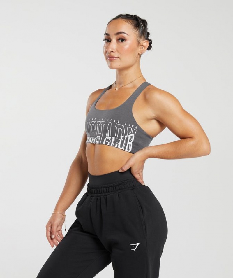 Sports Bras Gymshark Lifting Estampadas Bralette Gris Oscuro | EGPTX9517