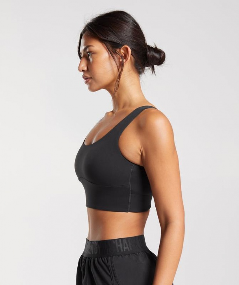 Sports Bras Gymshark Longline Sports Bra Negras | QMTGA1297