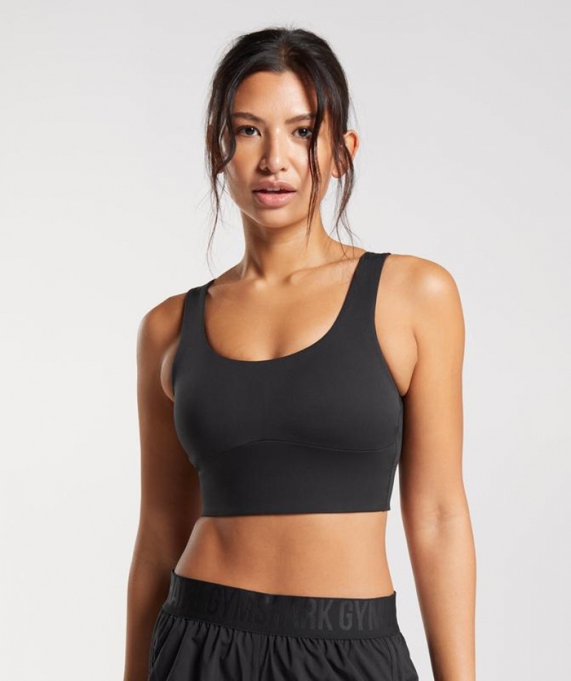 Sports Bras Gymshark Longline Sports Bra Negras | QMTGA1297