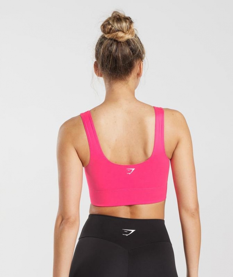 Sports Bras Gymshark Longline Sports Bra Fucsia | DHKJE6123