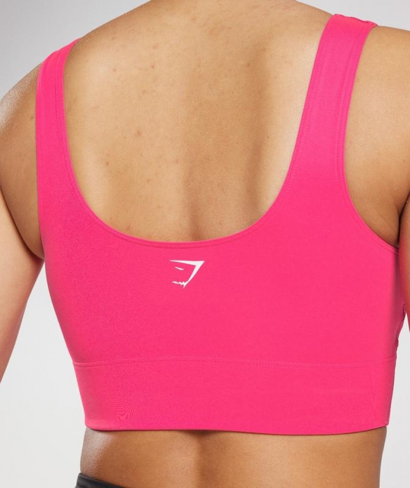 Sports Bras Gymshark Longline Sports Bra Fucsia | DHKJE6123