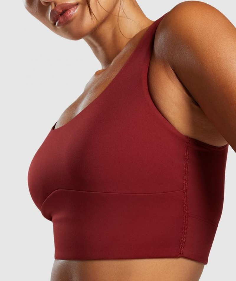 Sports Bras Gymshark Longline Sports Bra Rojas | DHLPM7230